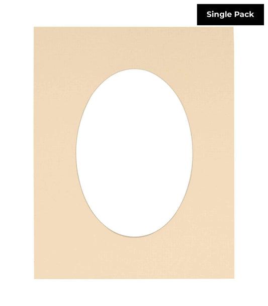 Beige Acid Free 15x15 Circle Picture Frame Mat with White Core Bevel Cut for 11x11 Pictures - Fits 15x15 Frame - Pack of 1 Matboard Show Kit With Acid Free Backing & Clear Bag