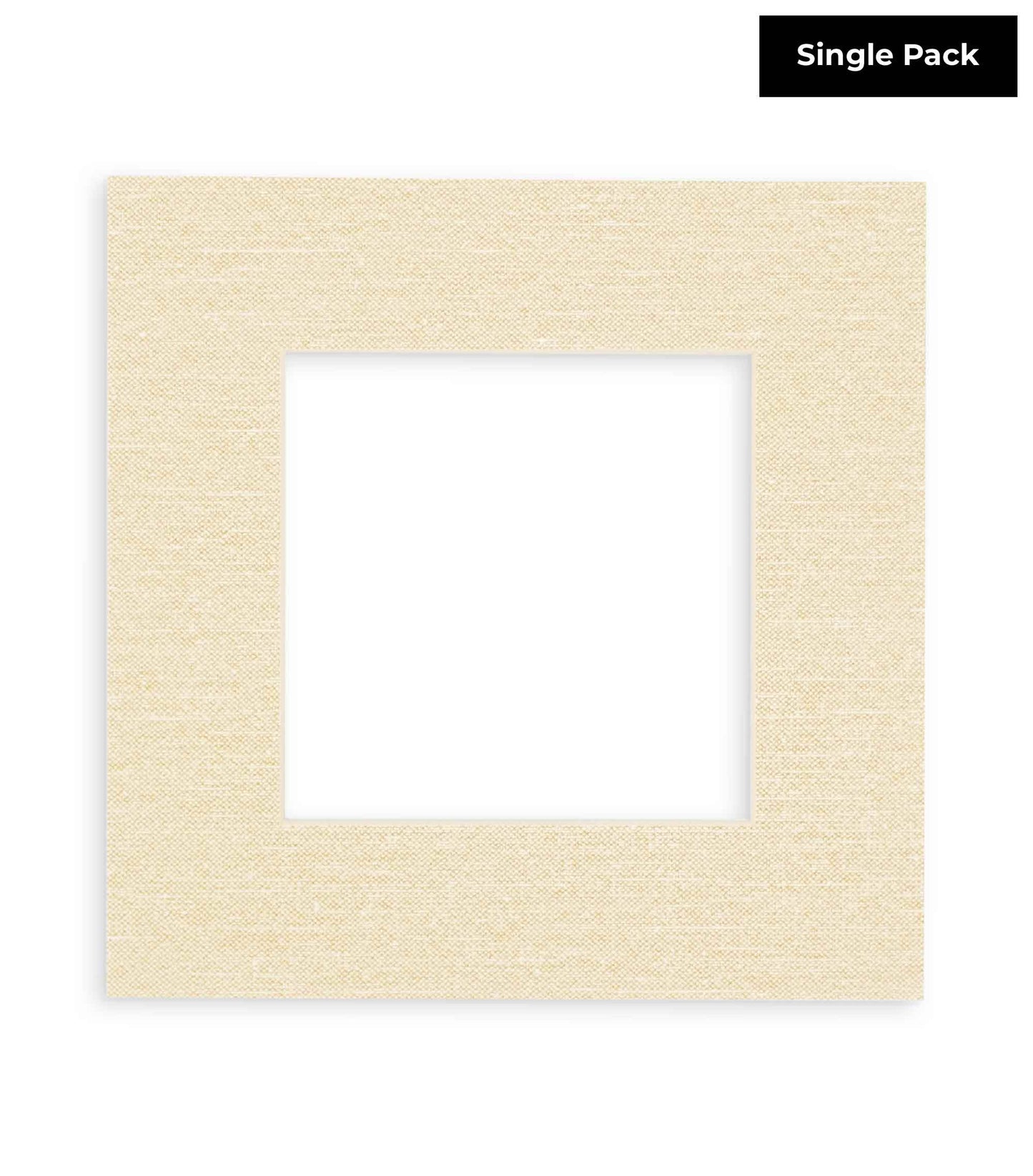 Linen Acid Free 11x14 Picture Frame Mats with White Core Bevel Cut for 8.5x11 Pictures - Fits 11x14 Frame - Pack of 100 Mats - With Bags & Backings - corner and profile view