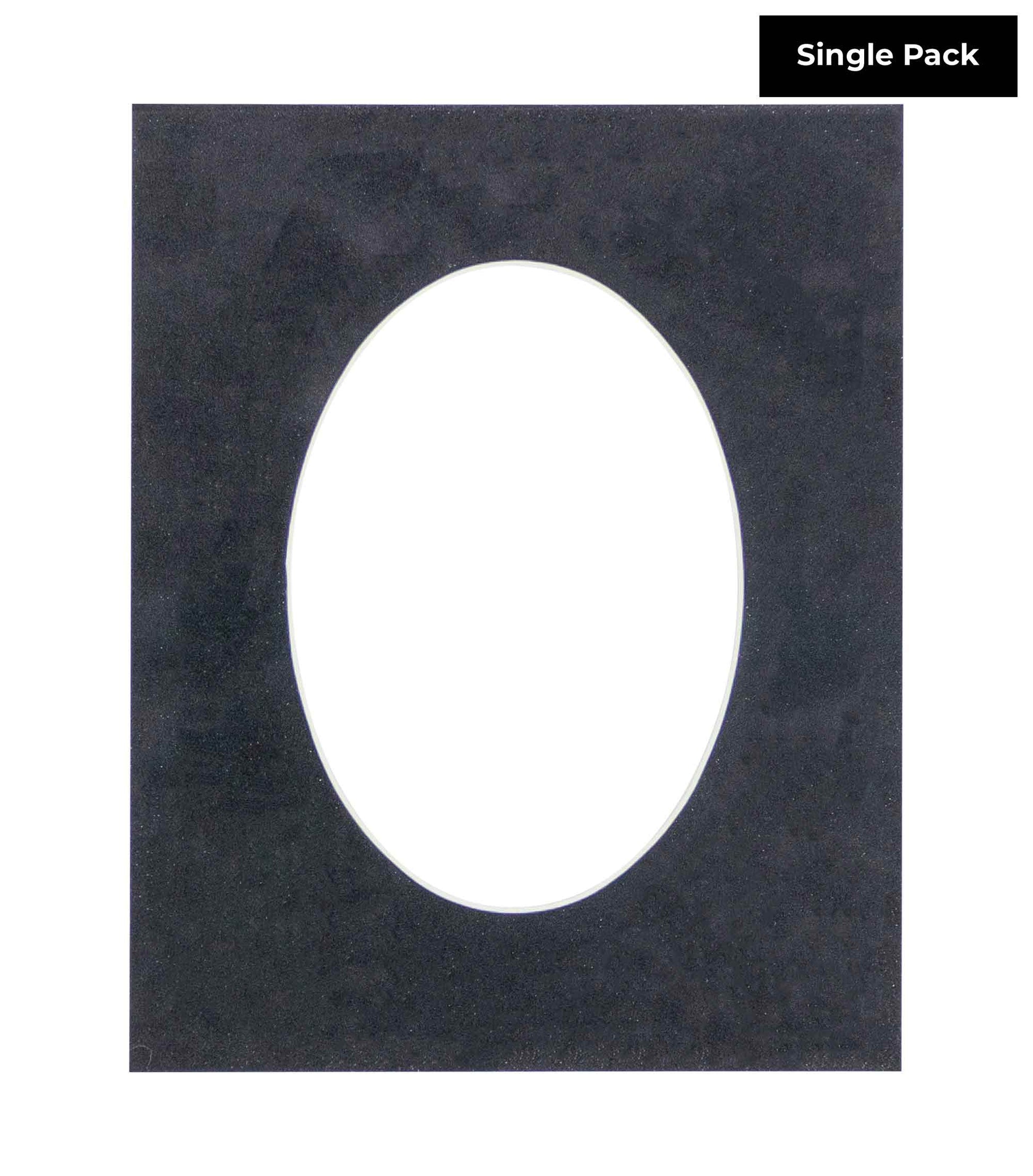 Black Suede Acid Free 12x16 Picture Frame Mats with White Core Bevel Cut for 8.5x11 Pictures - Fits 12x16 Frame - Pack of 100 Mats - With Bags & Backings