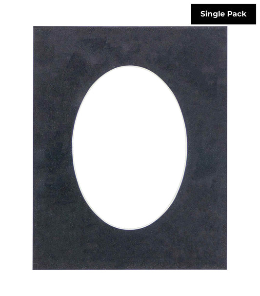 Black Suede Acid Free 12x16 Picture Frame Mats with White Core Bevel Cut for 8.5x11 Pictures - Fits 12x16 Frame - Pack of 100 Mats - With Bags & Backings