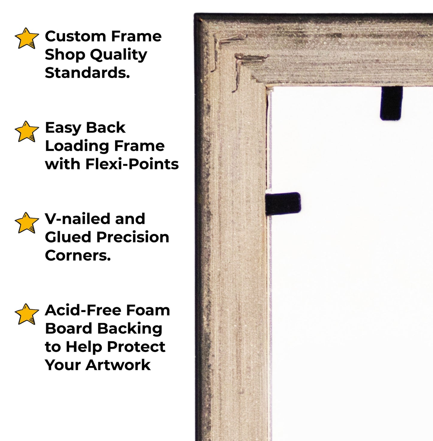 A3 11.7x16.5 Frame Slate Blue Distressed Rustic Solid Wood Picture Frame