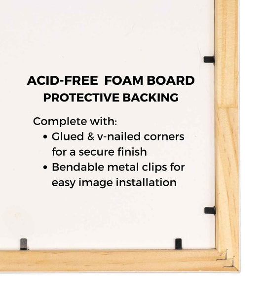 Frame White Barnwood Picture A3 Frame - Modern Photo Frame Includes UV Acrylic Shatter Guard Front, Acid Free Foam Backing Board, Hanging Hardware Wood Wall Frames for Family Photos - no Mat