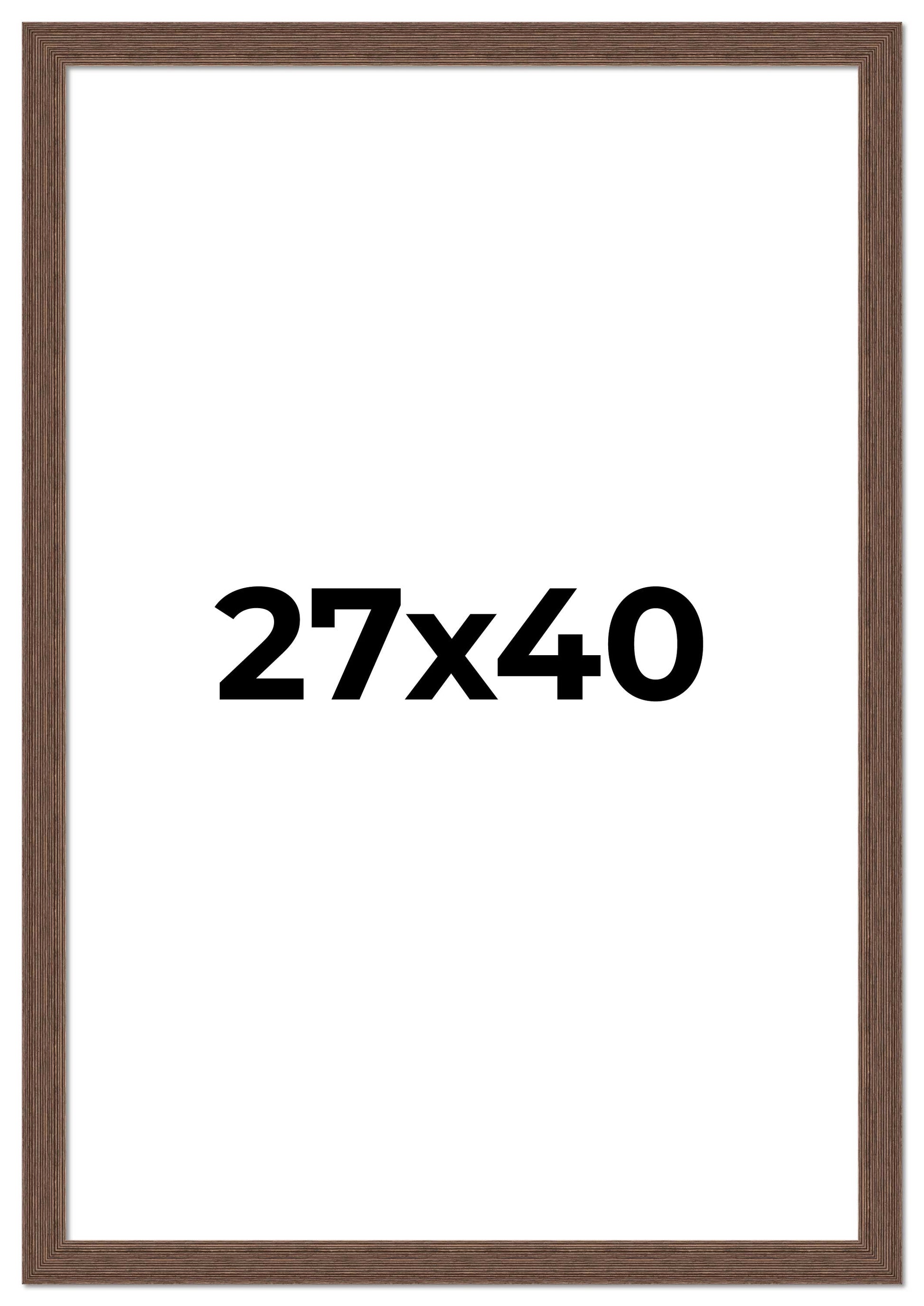 Brown Movie Poster Frame (Style 3) - corner and profile view