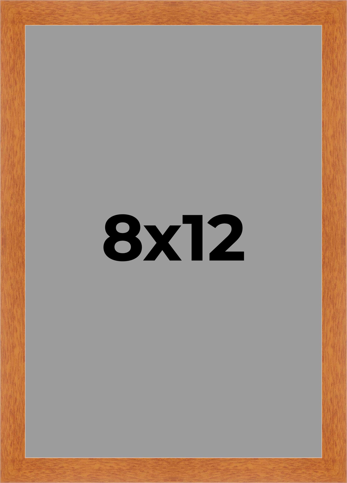 Honey Pecan Wood Shadow Box Magazine Frame with Silver Mat - corner and profile view