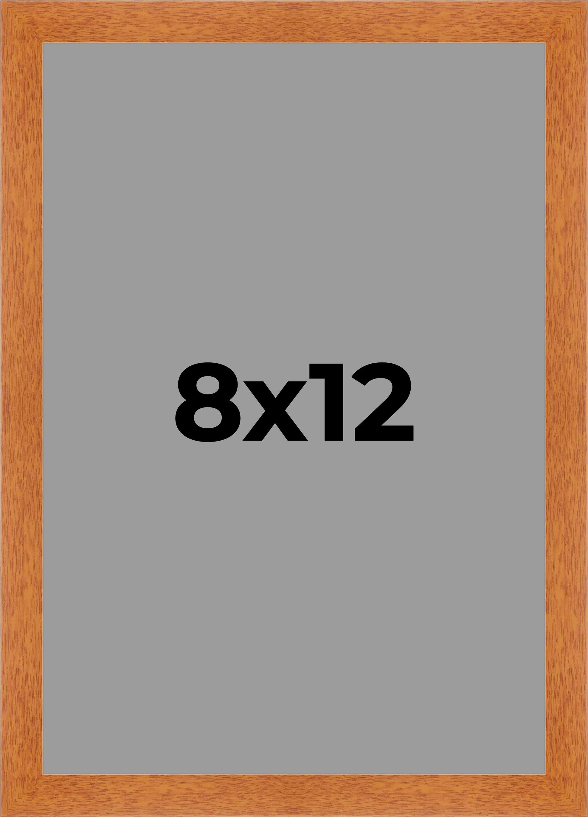 Honey Pecan Wood Shadow Box Magazine Frame with Silver Mat - corner and profile view