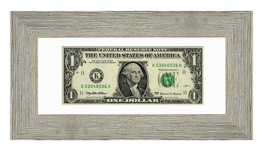 Dollar Bill Currency Frame (Style 7) - corner and profile view