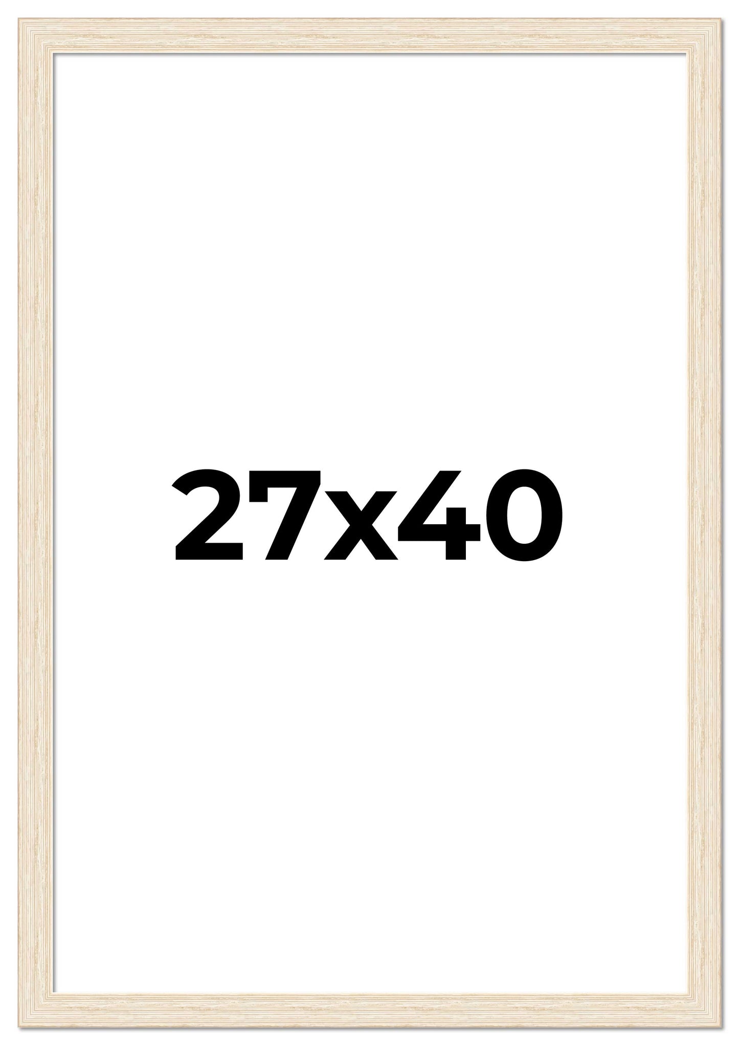 White Movie Poster Frame (Style 1) - corner and profile view