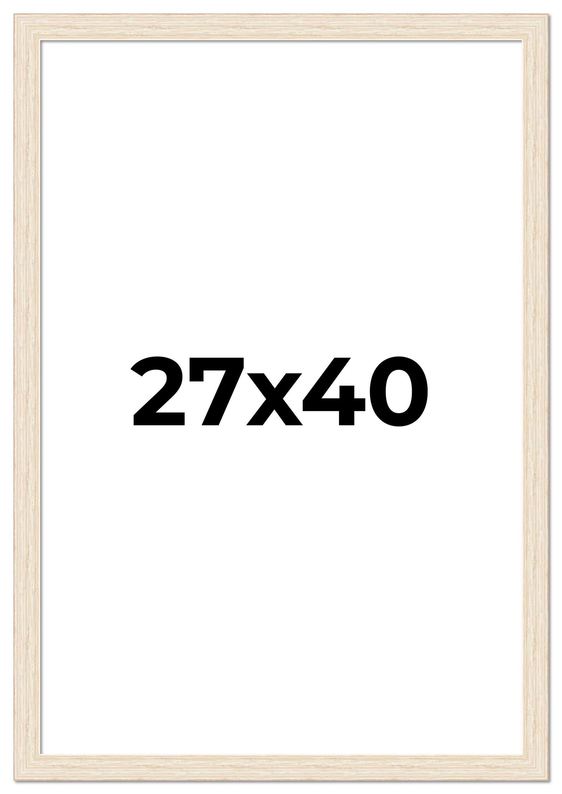 White Movie Poster Frame (Style 1) - corner and profile view