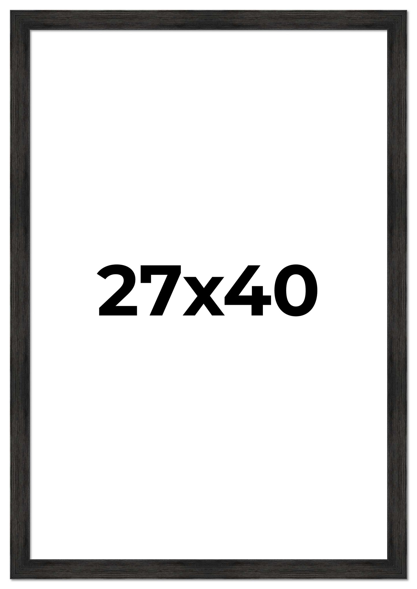 Black Movie Poster Frame (Style 1) - corner and profile view