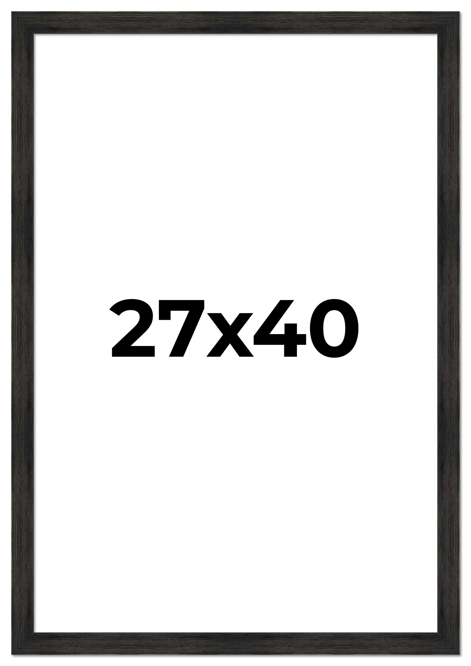 Black Movie Poster Frame (Style 1) - corner and profile view