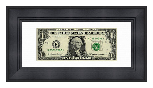 Traditional Black First Dollar Currency Frame
