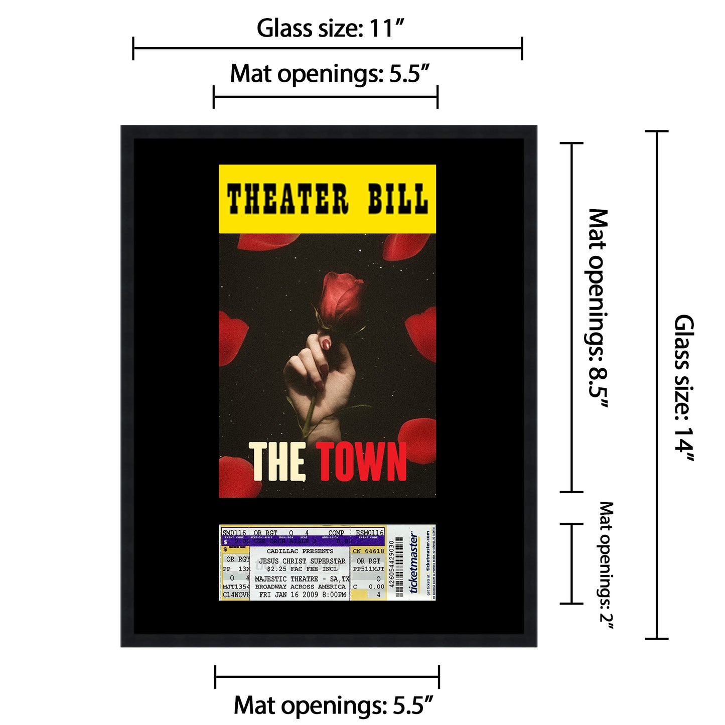 Ticket and Photo Memory Frame (Style 8)