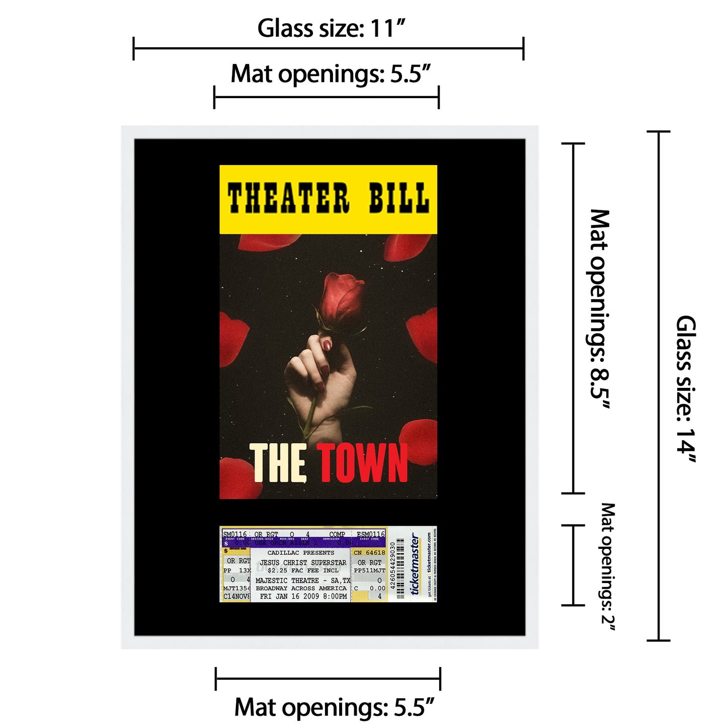 Ticket and Photo Memory Frame (Style 11)