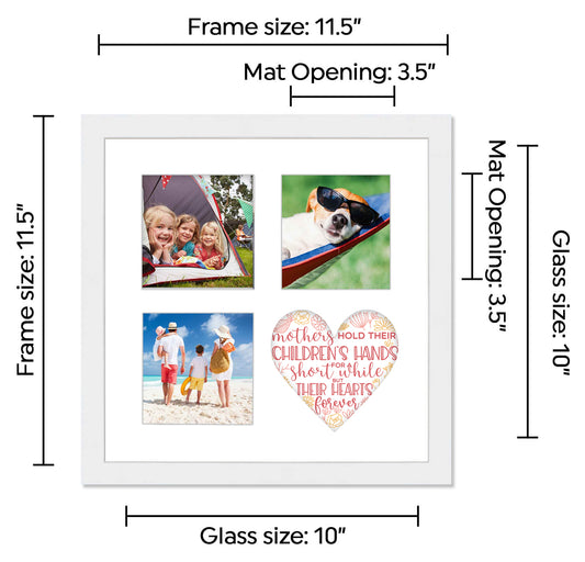 White Collage Frame with Collage Mat