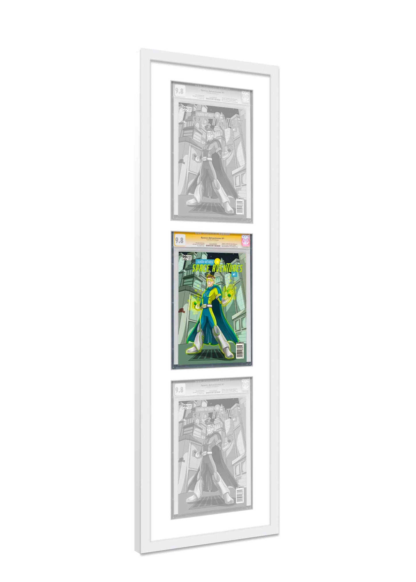 Shadow Box Gallery Wood Frames - Solid White DEEP Shadowbox Frame with a Display Depth of 3/4" - Shadowbox Frame includes Shatter Proof UV Acrylic Front, Acid Free Interior, and Hanging Hardware - view 10