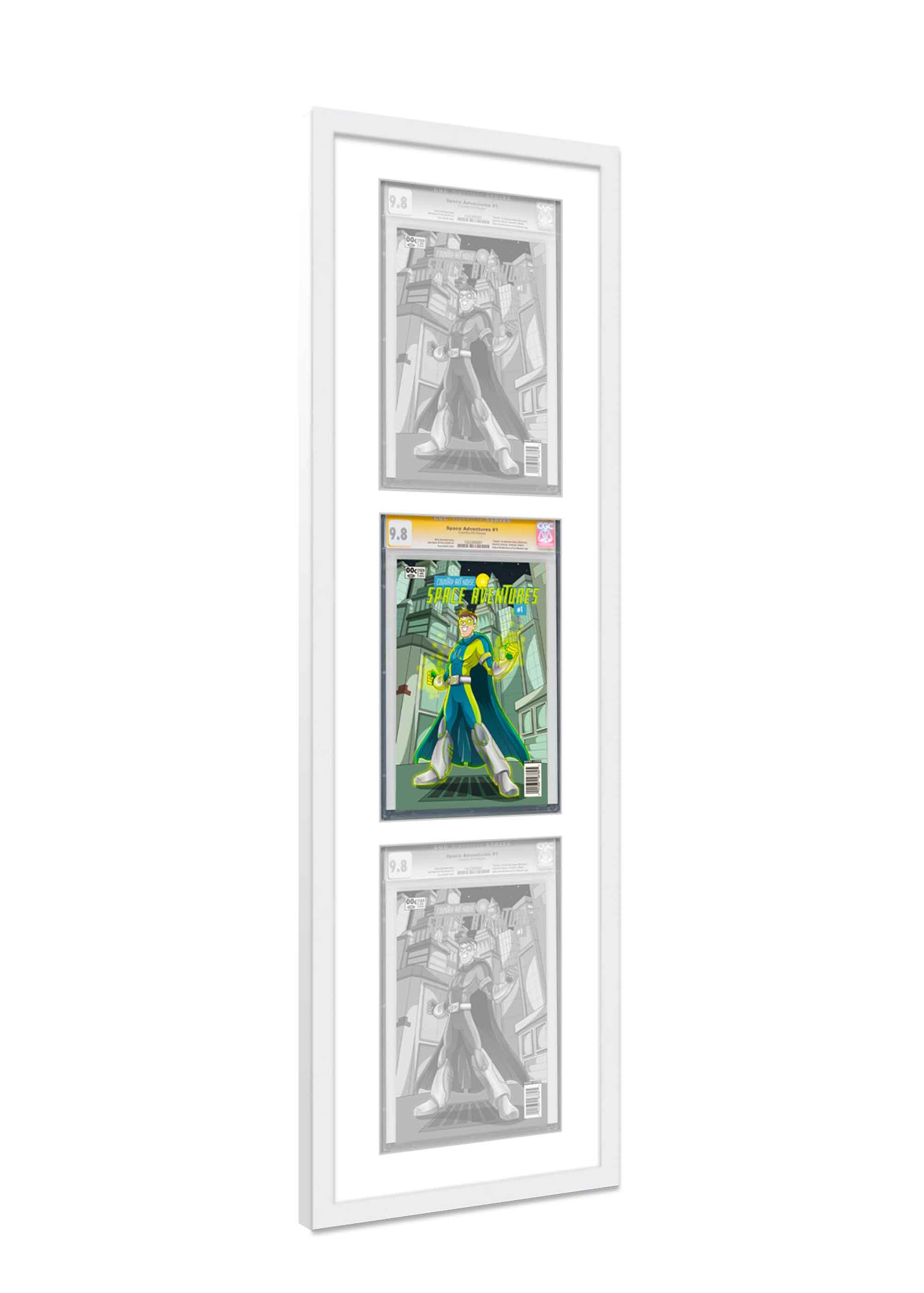 Shadow Box Gallery Wood Frames - Solid White DEEP Shadowbox Frame with a Display Depth of 3/4" - Shadowbox Frame includes Shatter Proof UV Acrylic Front, Acid Free Interior, and Hanging Hardware - view 10