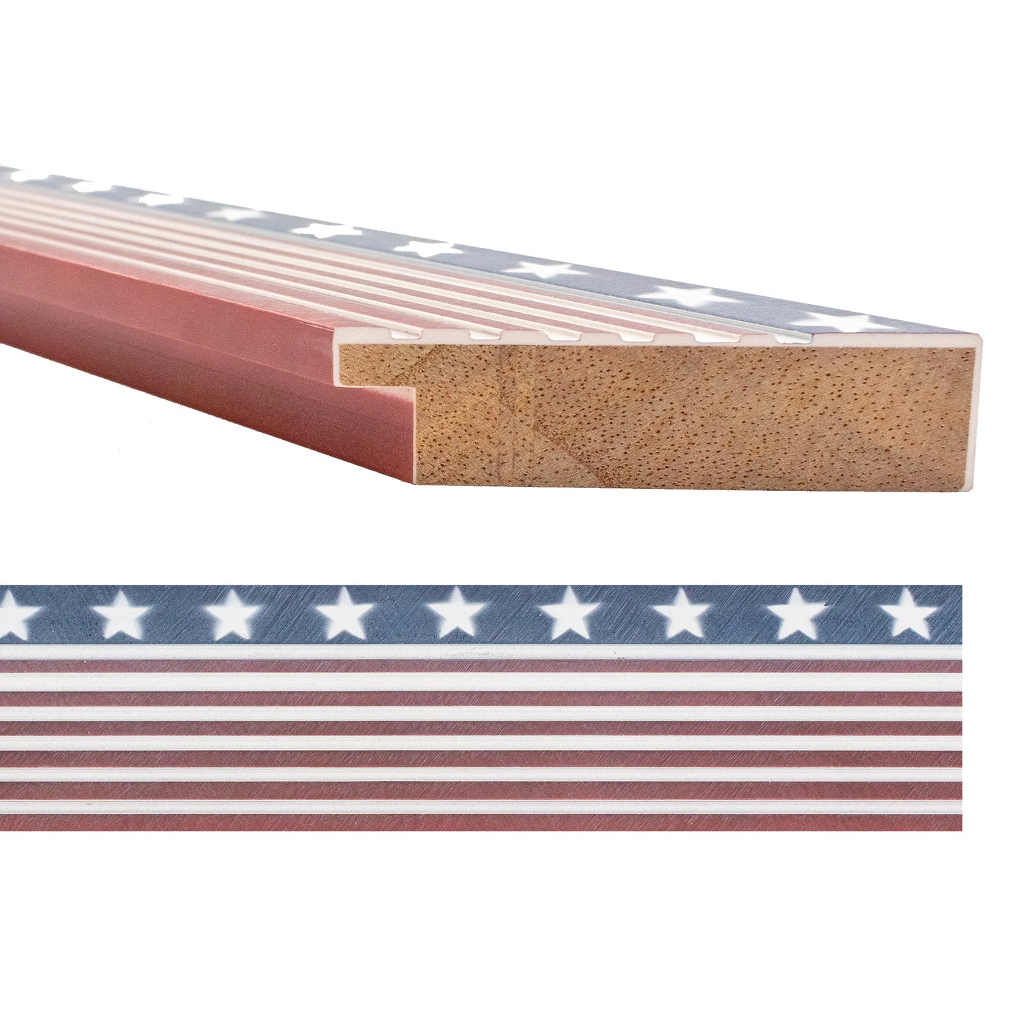 American Flag Cork Board Frame - detail view