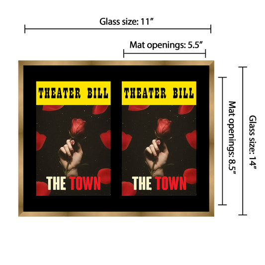 Bronze Gold Playbill Frame