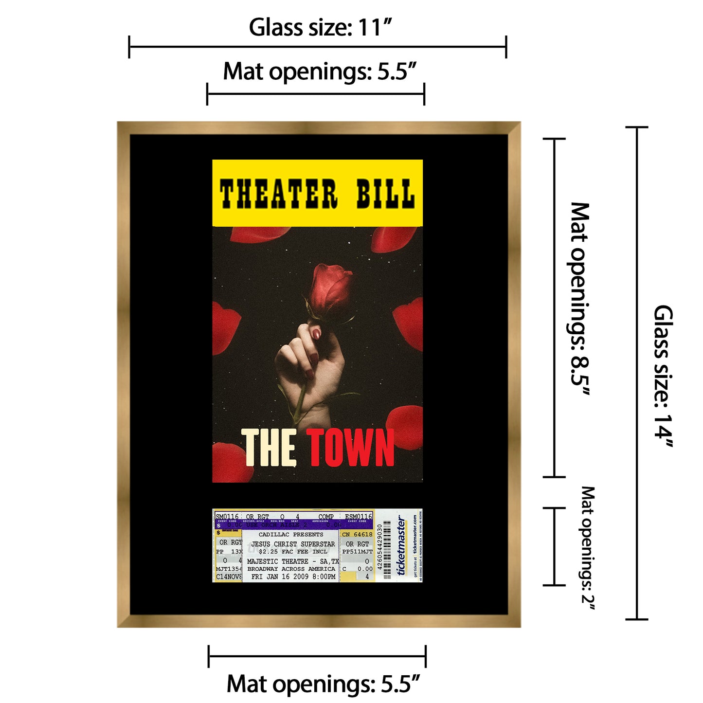 Wood Ticket Frame