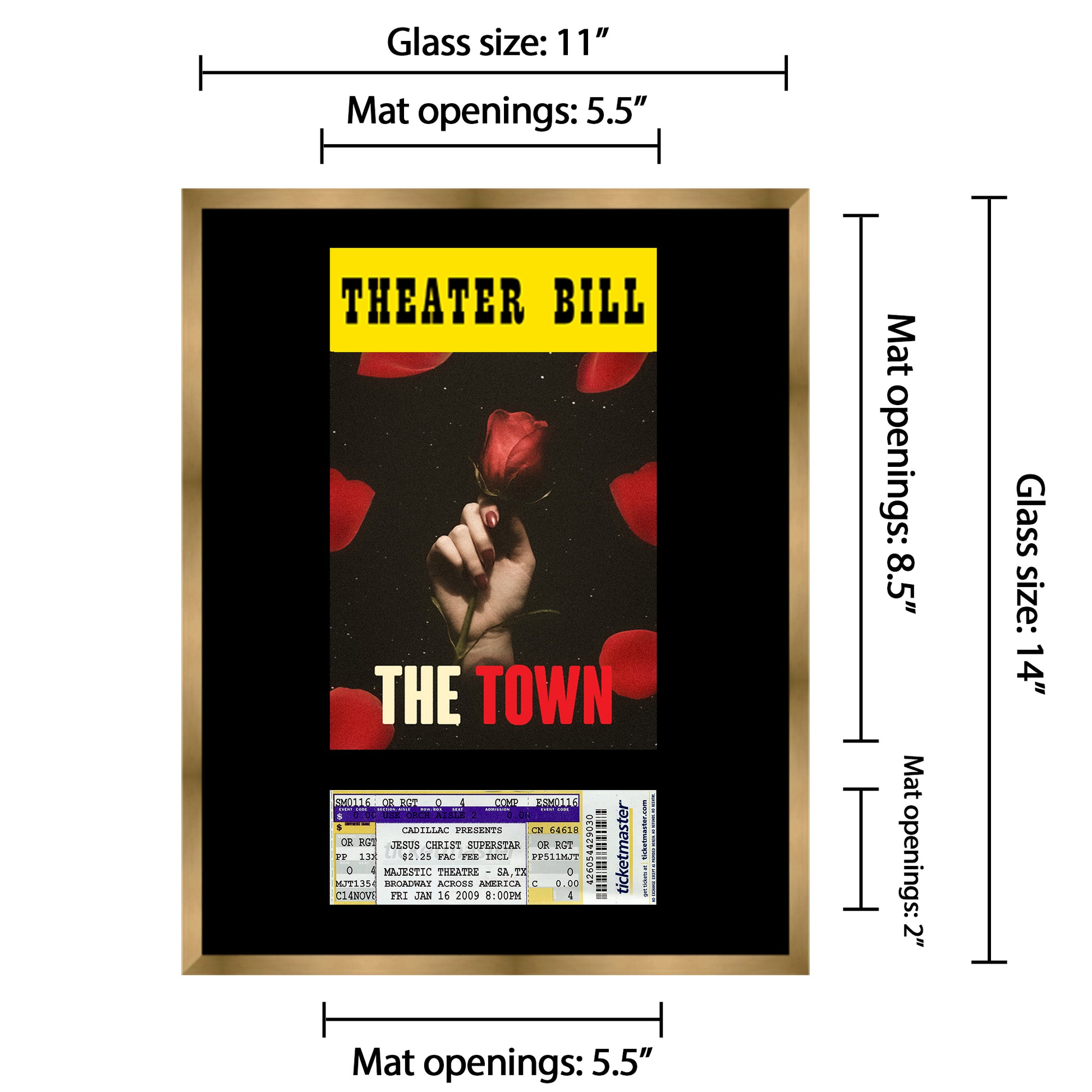 Wood Ticket Frame