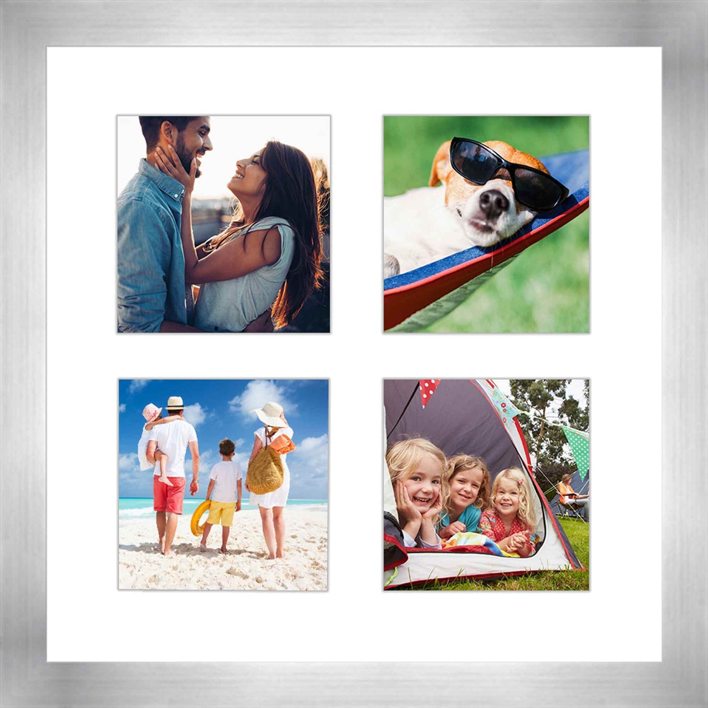 Genuine Wood Mixed Collage Frame (Style 5) - corner and profile view