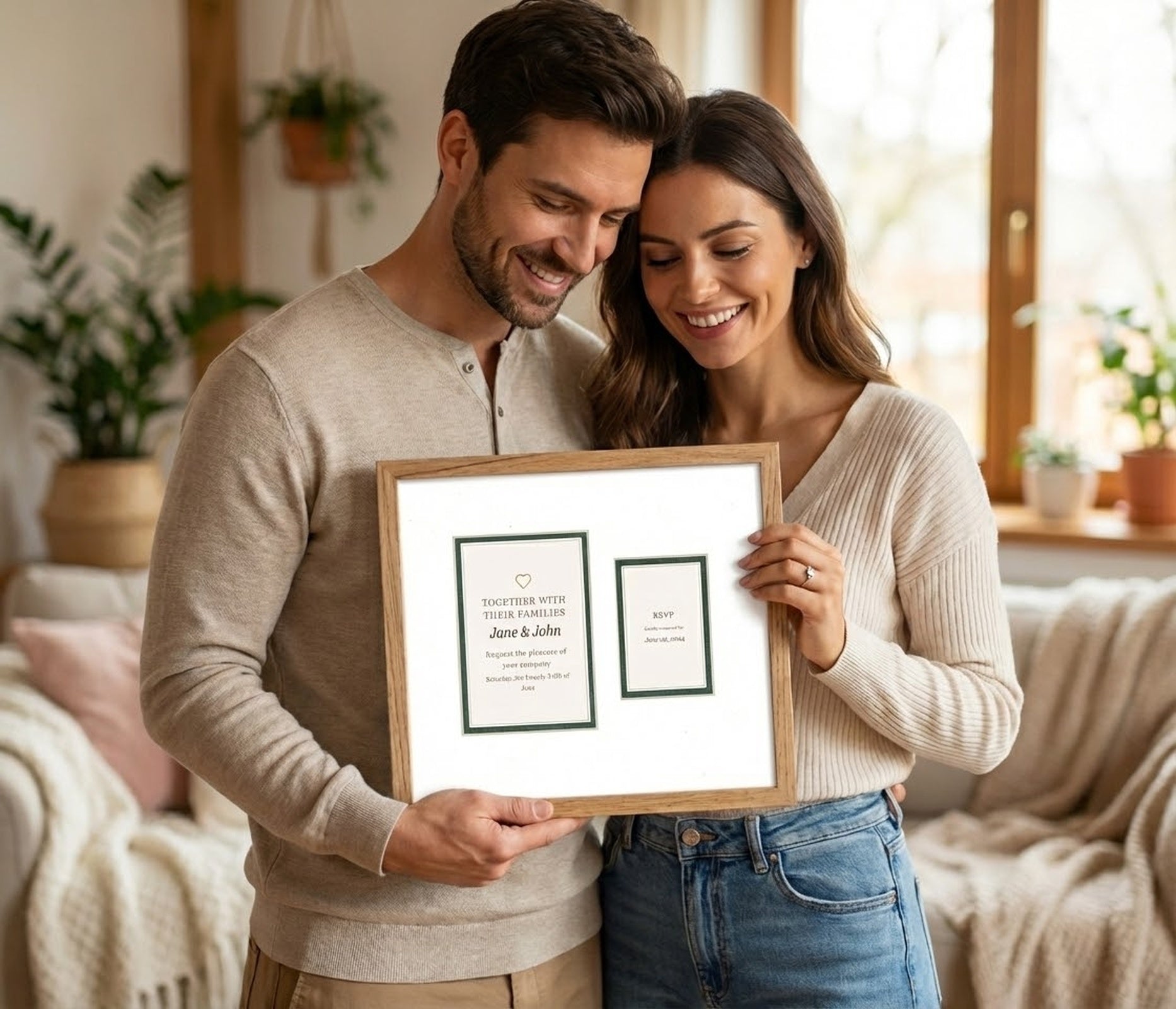 Ticket and Photo Memory Collage Frame (Style 1) - size reference