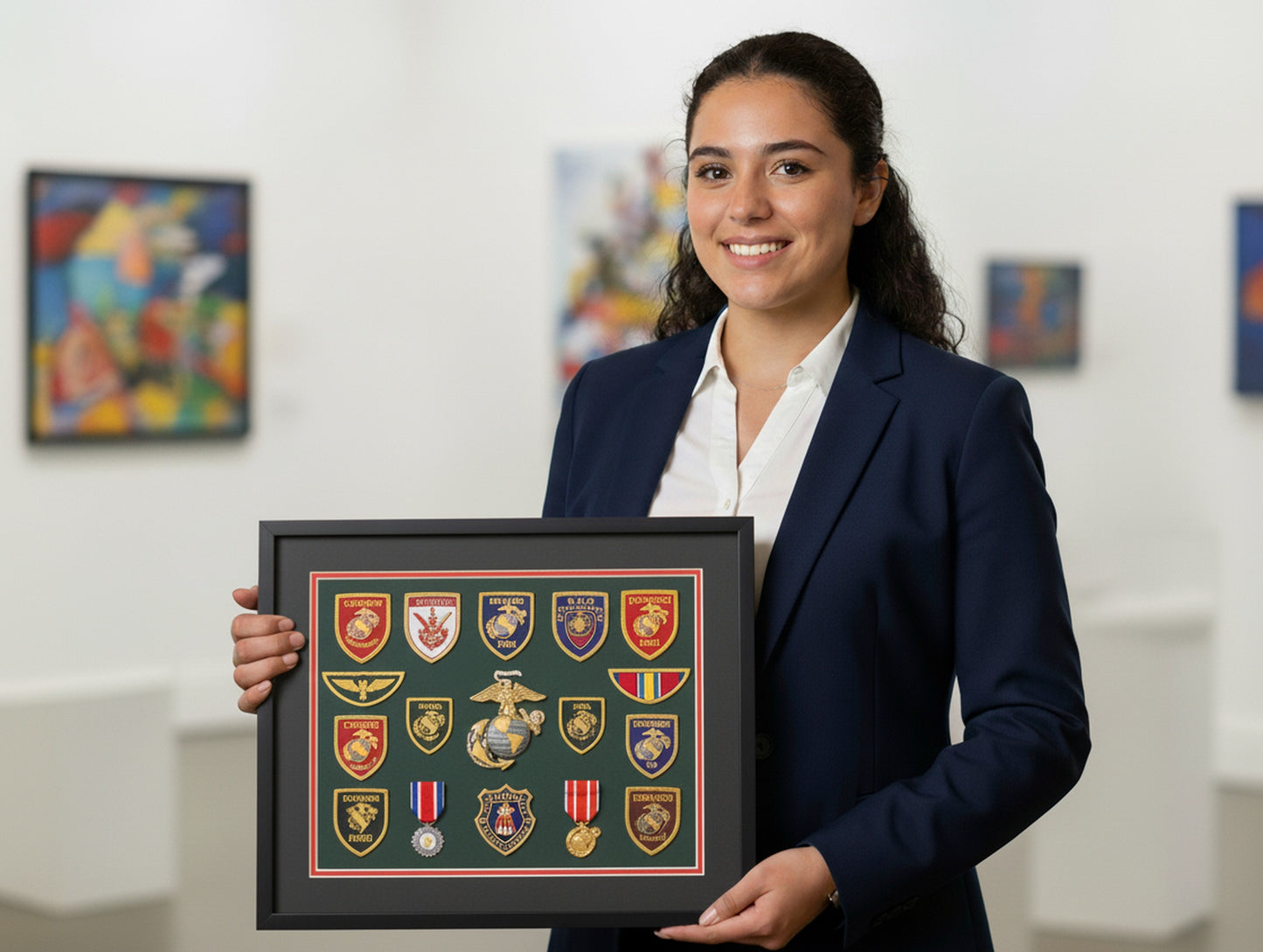 Military Service Shadow Box Frame (Style 1) - included components