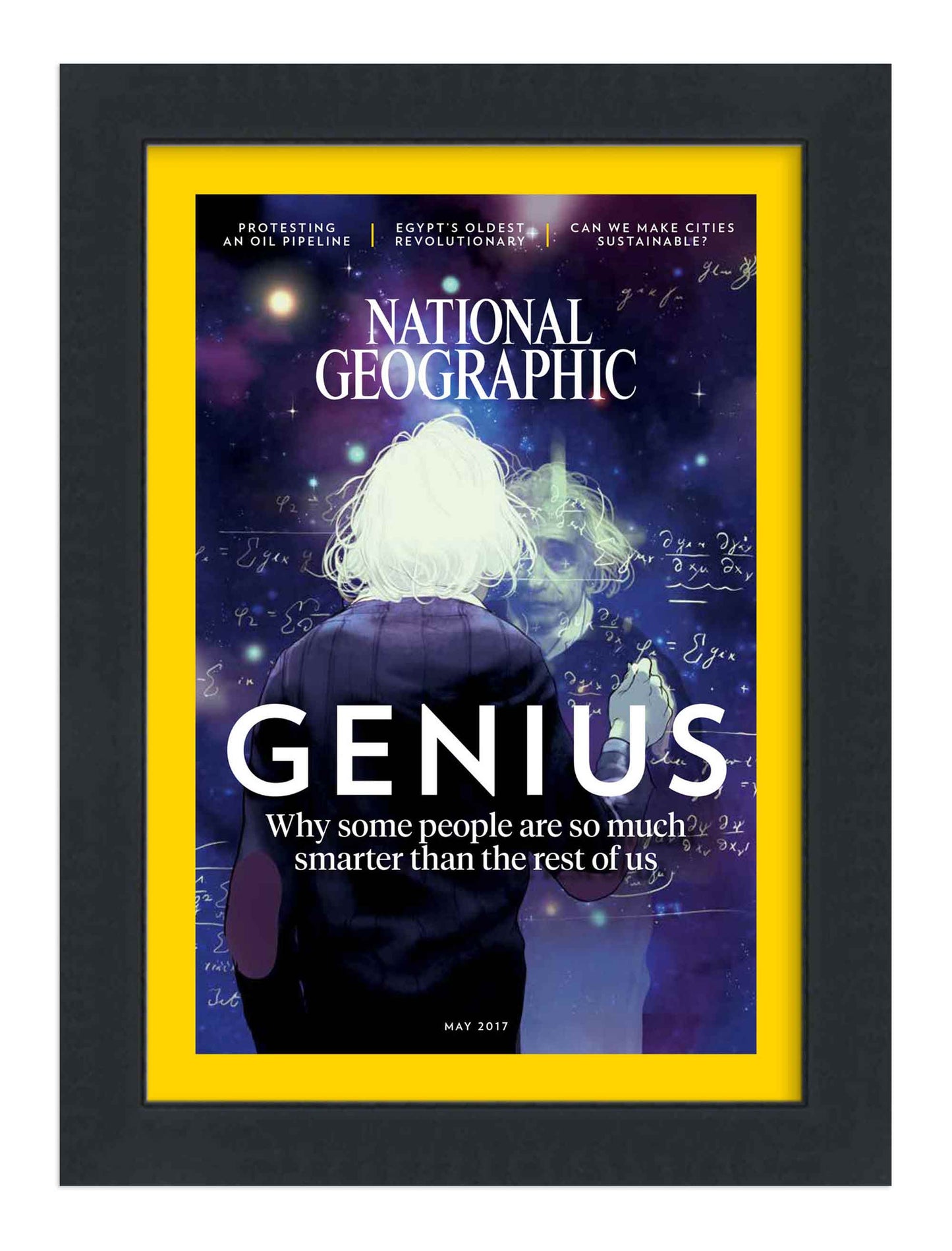 National Geographic Magazine Display Frame - corner and profile view