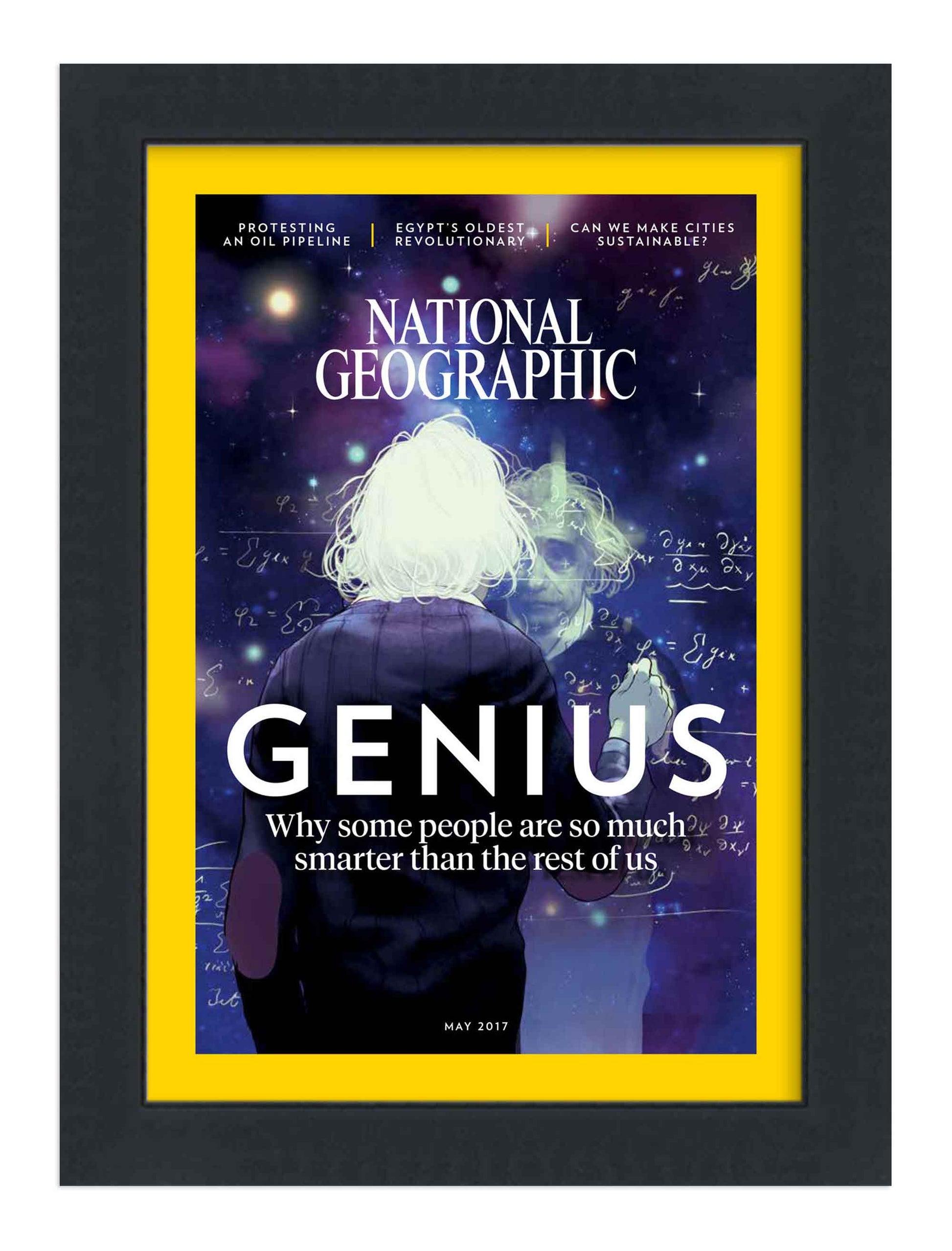 National Geographic Magazine Display Frame - corner and profile view
