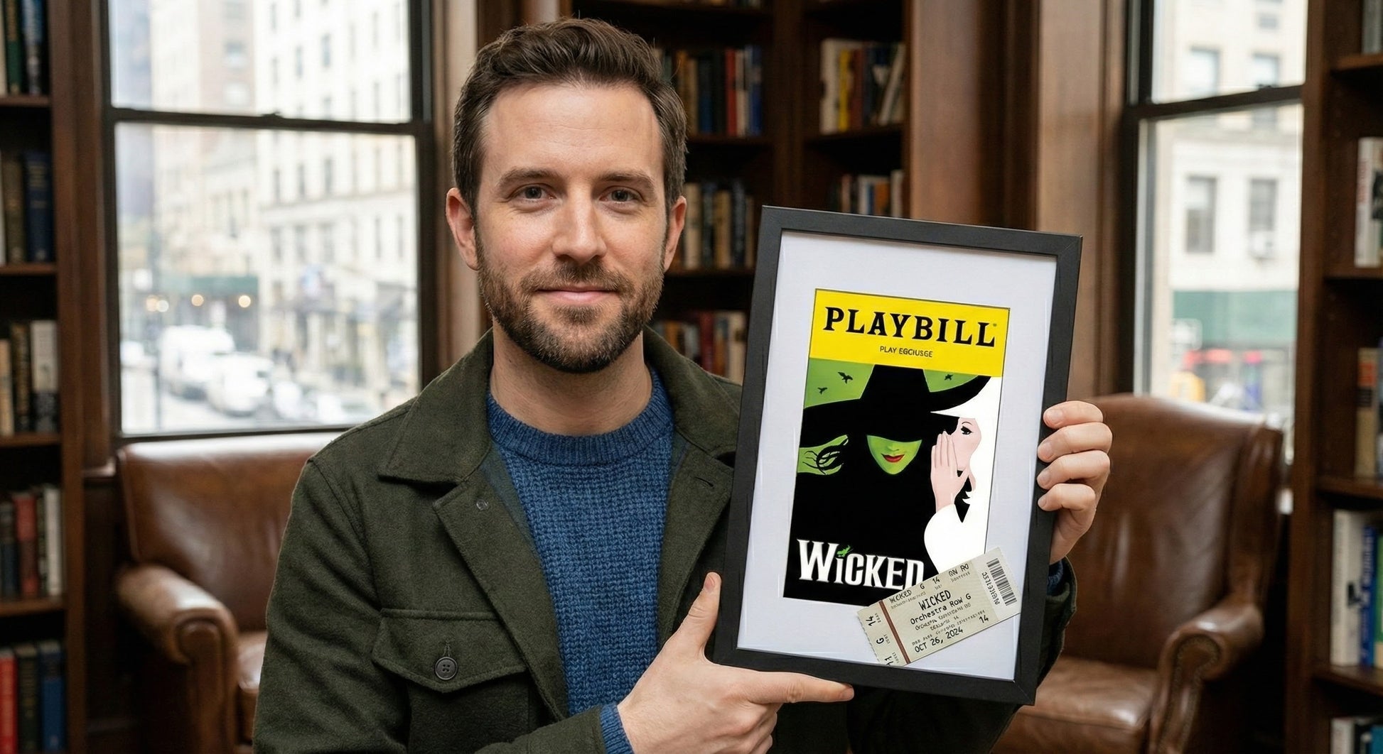 Three Playbill Keepsake Frame (Style 5) - size reference