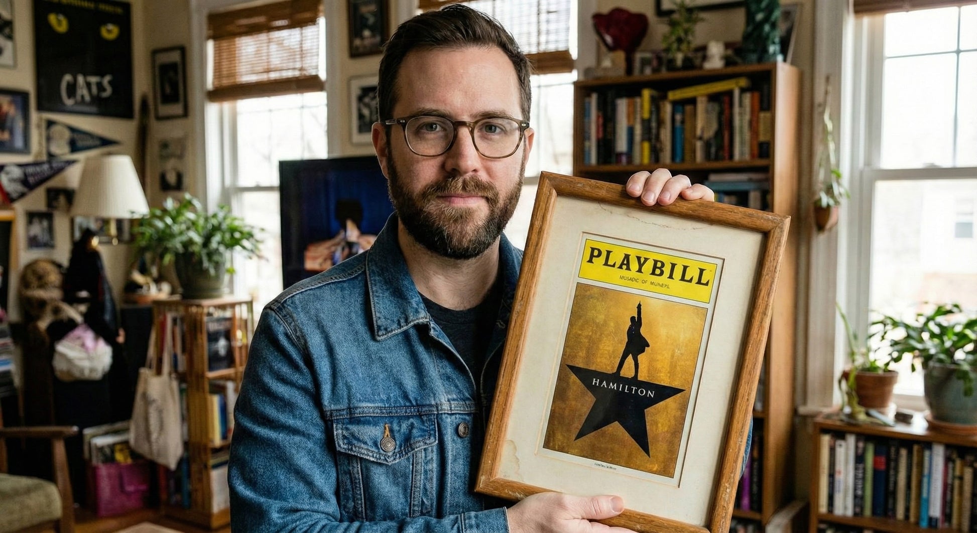 Three Playbill Keepsake Frame (Style 1) - angle view