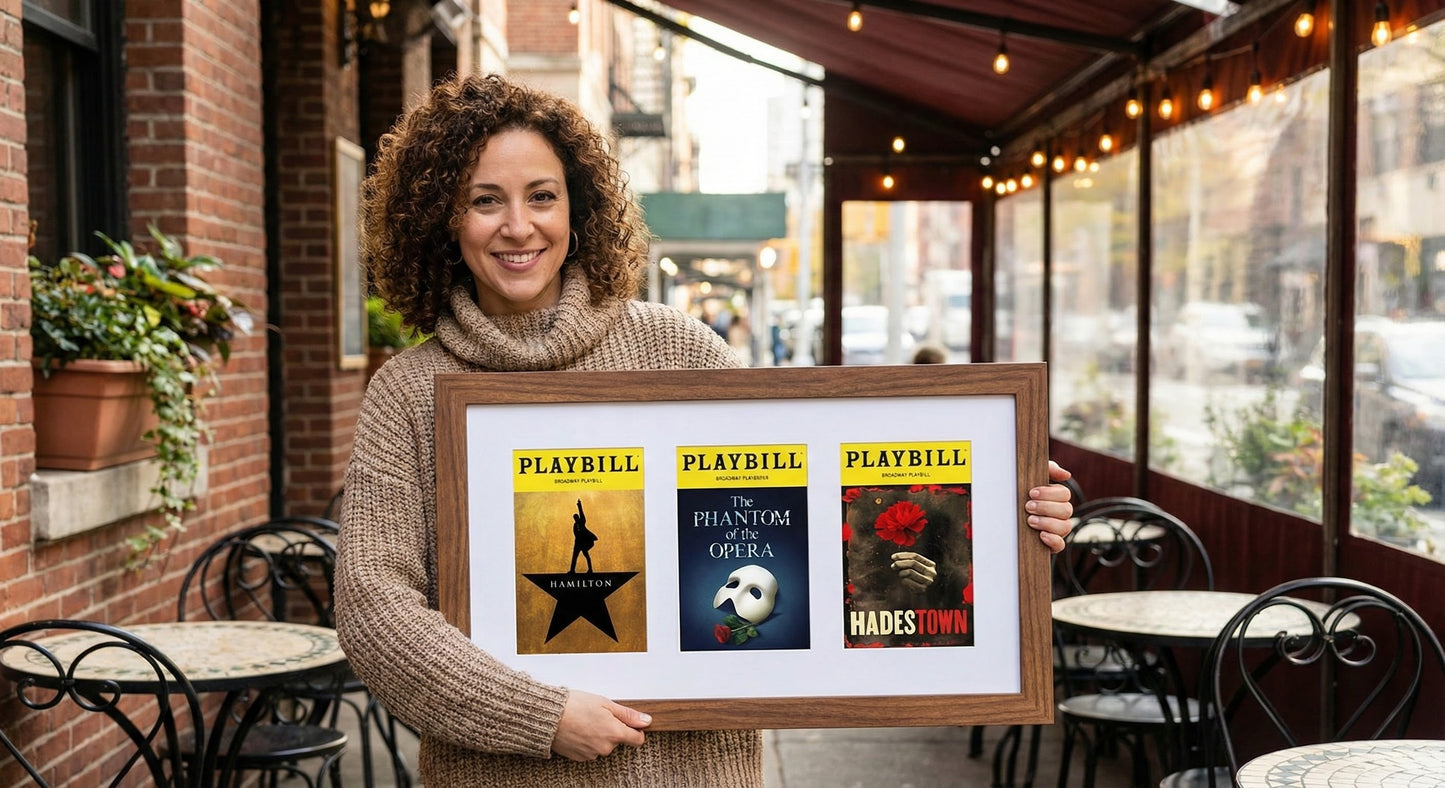 Three Playbill Keepsake Frame (Style 1) - close up