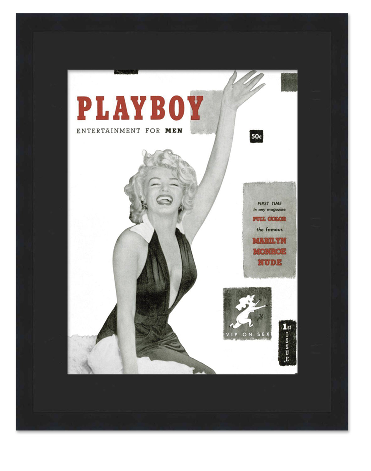 Double Magazine Keepsake Frame with Black Mat (Style 6) - corner and profile view