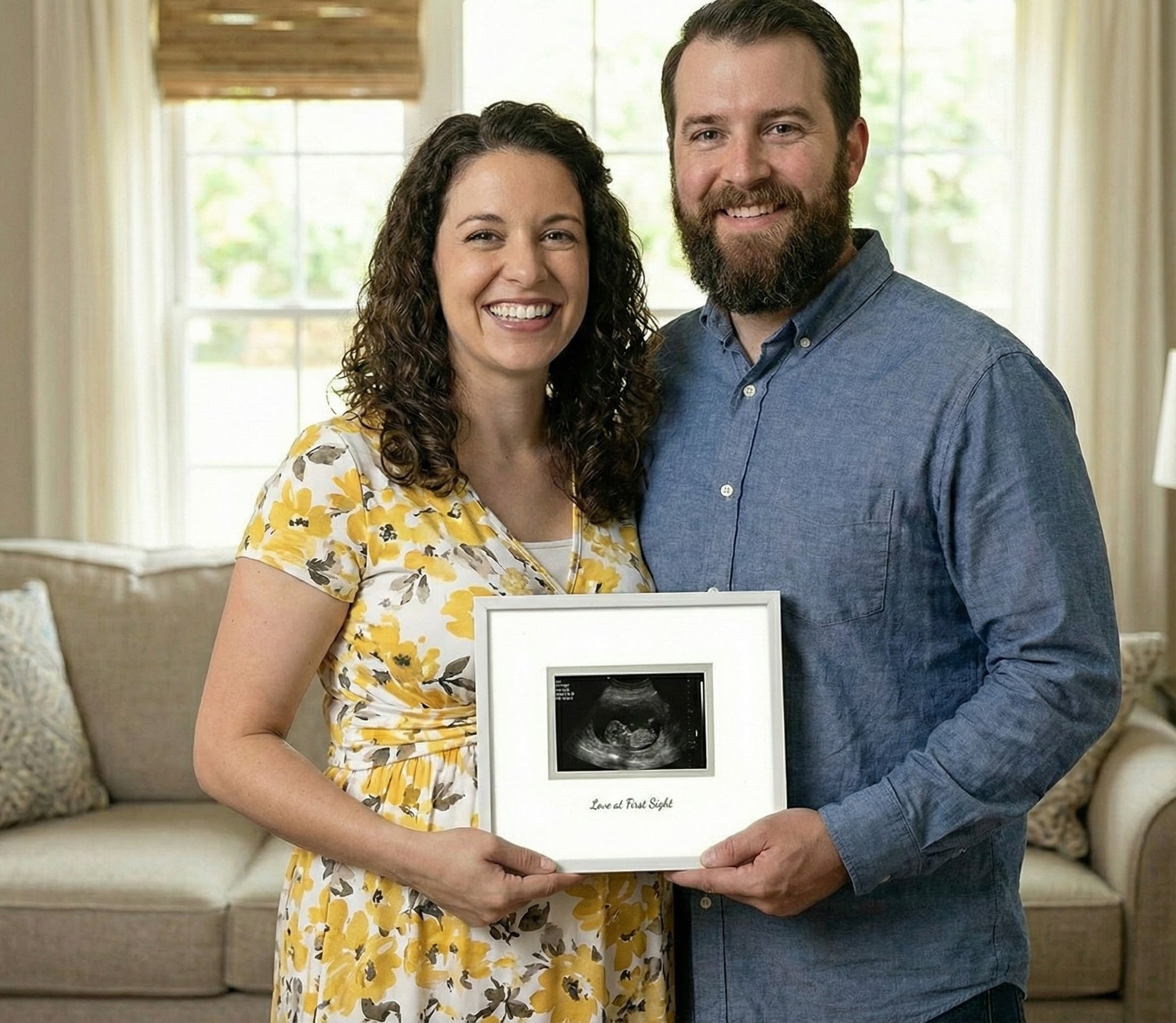 Double Sonogram Frame (Style 10) - angle view
