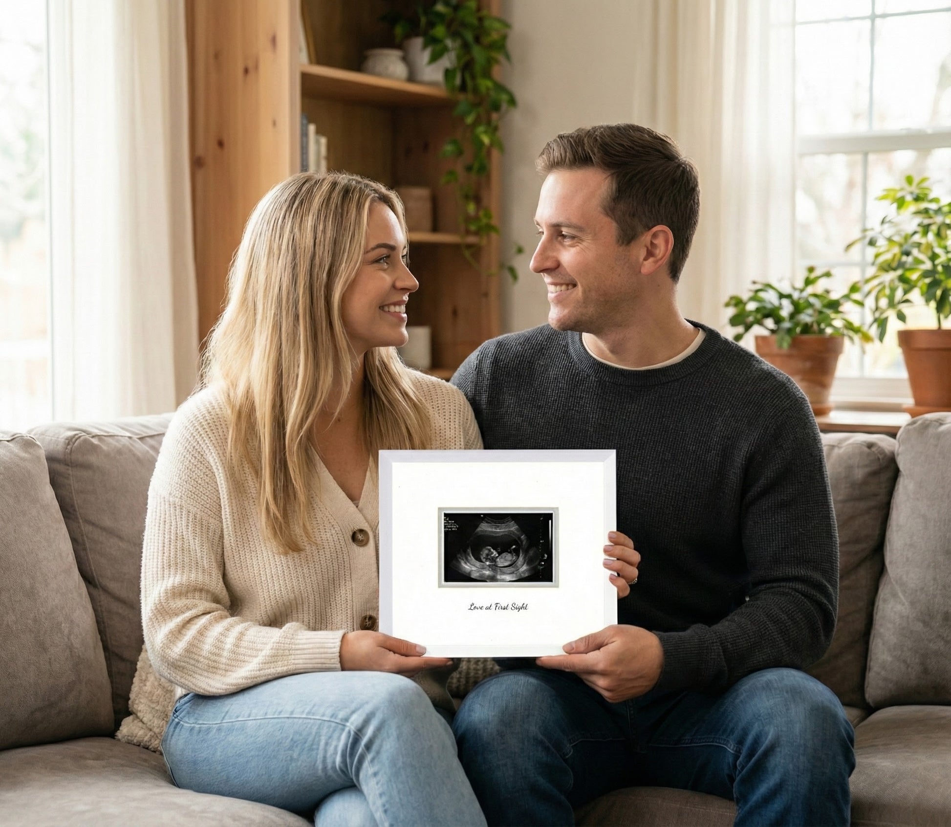 Double Sonogram Frame (Style 5) - close up