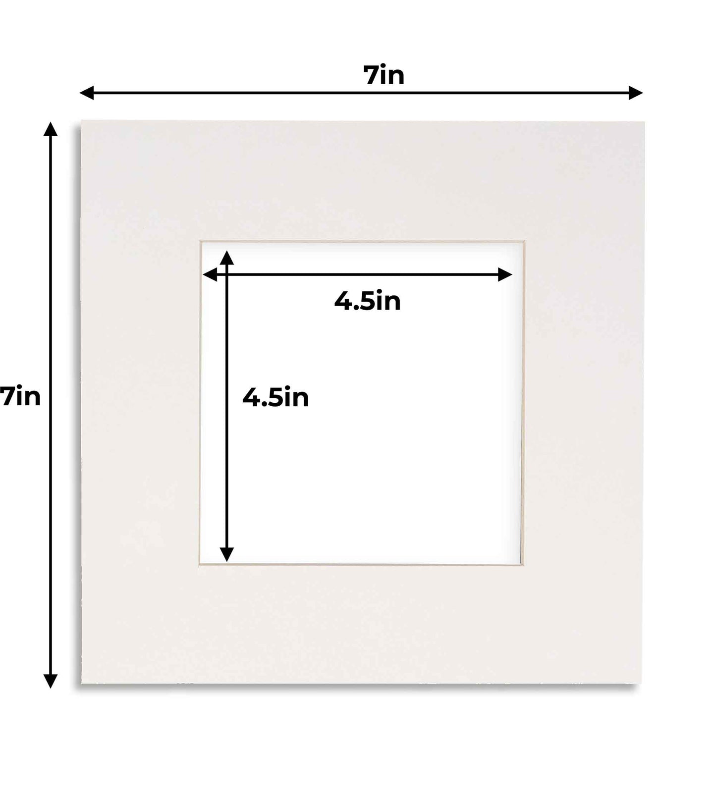 Oyster Shell White Acid Free 14x14 Circle Picture Frame Mat with White Core Bevel Cut for 10x10 Pictures - Fits 14x14 Frame - Pack of 10 Matboards - corner and profile view