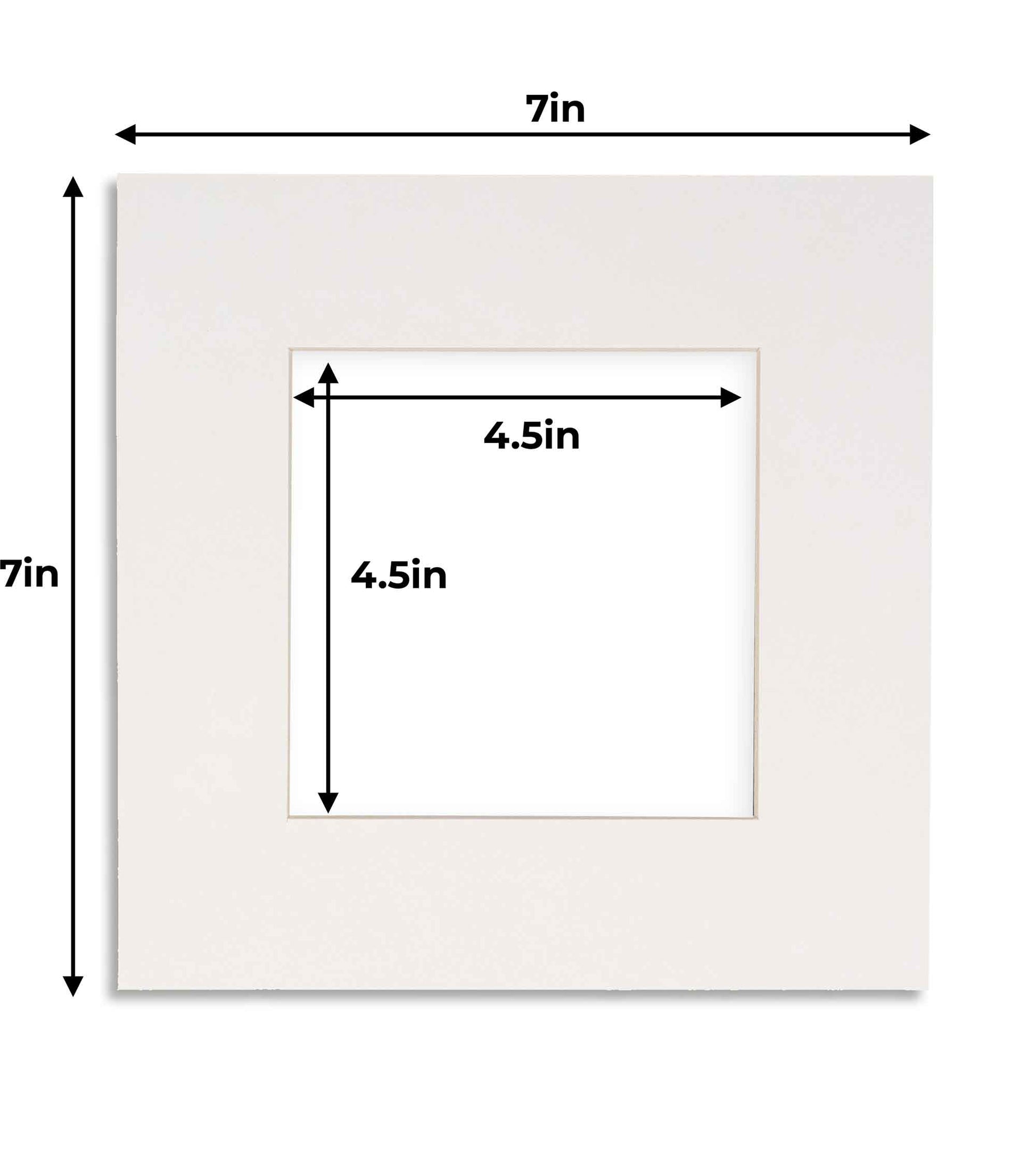 Oyster Shell White Acid Free 14x14 Circle Picture Frame Mat with White Core Bevel Cut for 10x10 Pictures - Fits 14x14 Frame - Pack of 10 Matboards - corner and profile view
