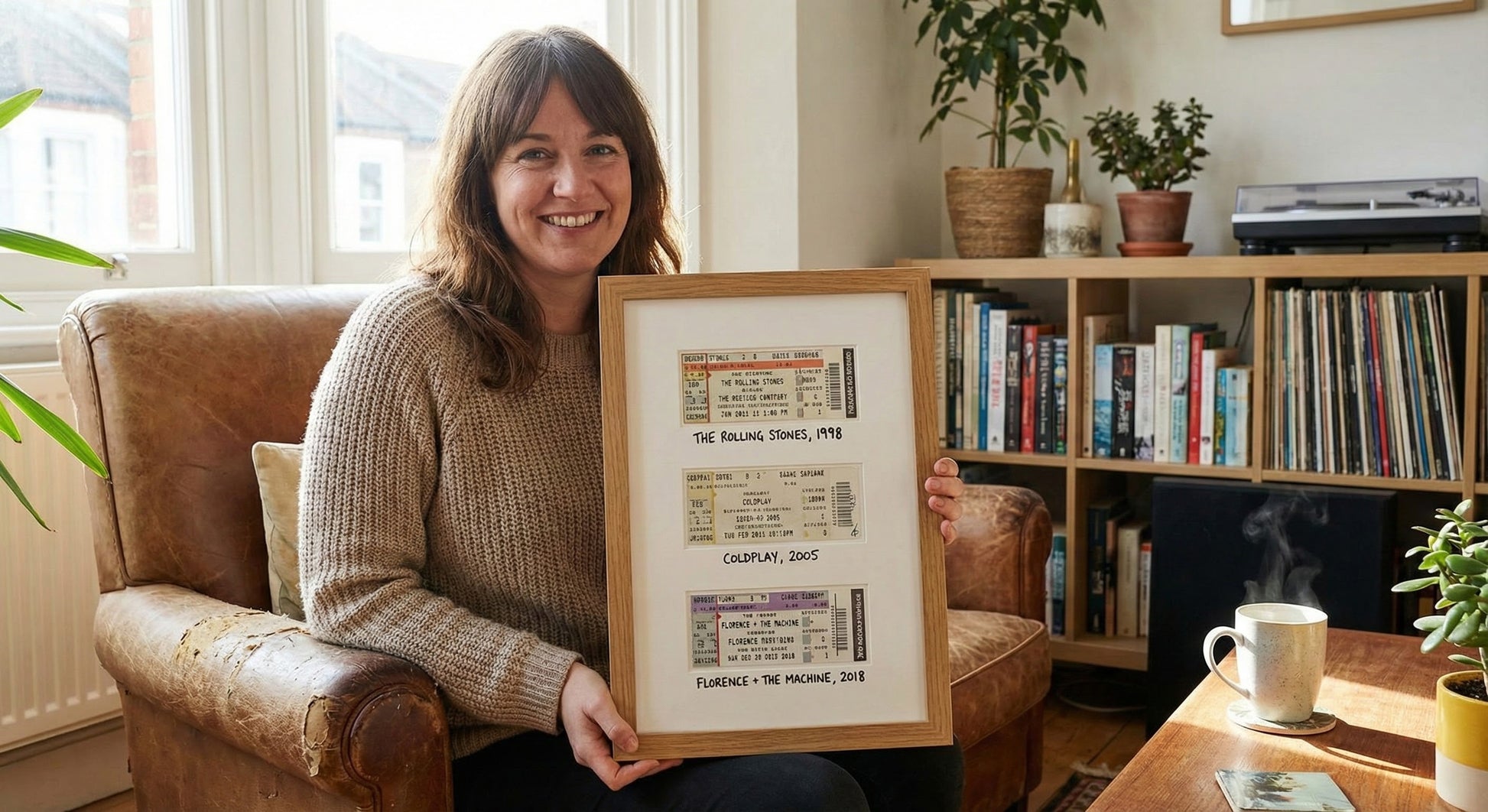 Ticket and Photo Memory Frame (Style 9) - back and hardware