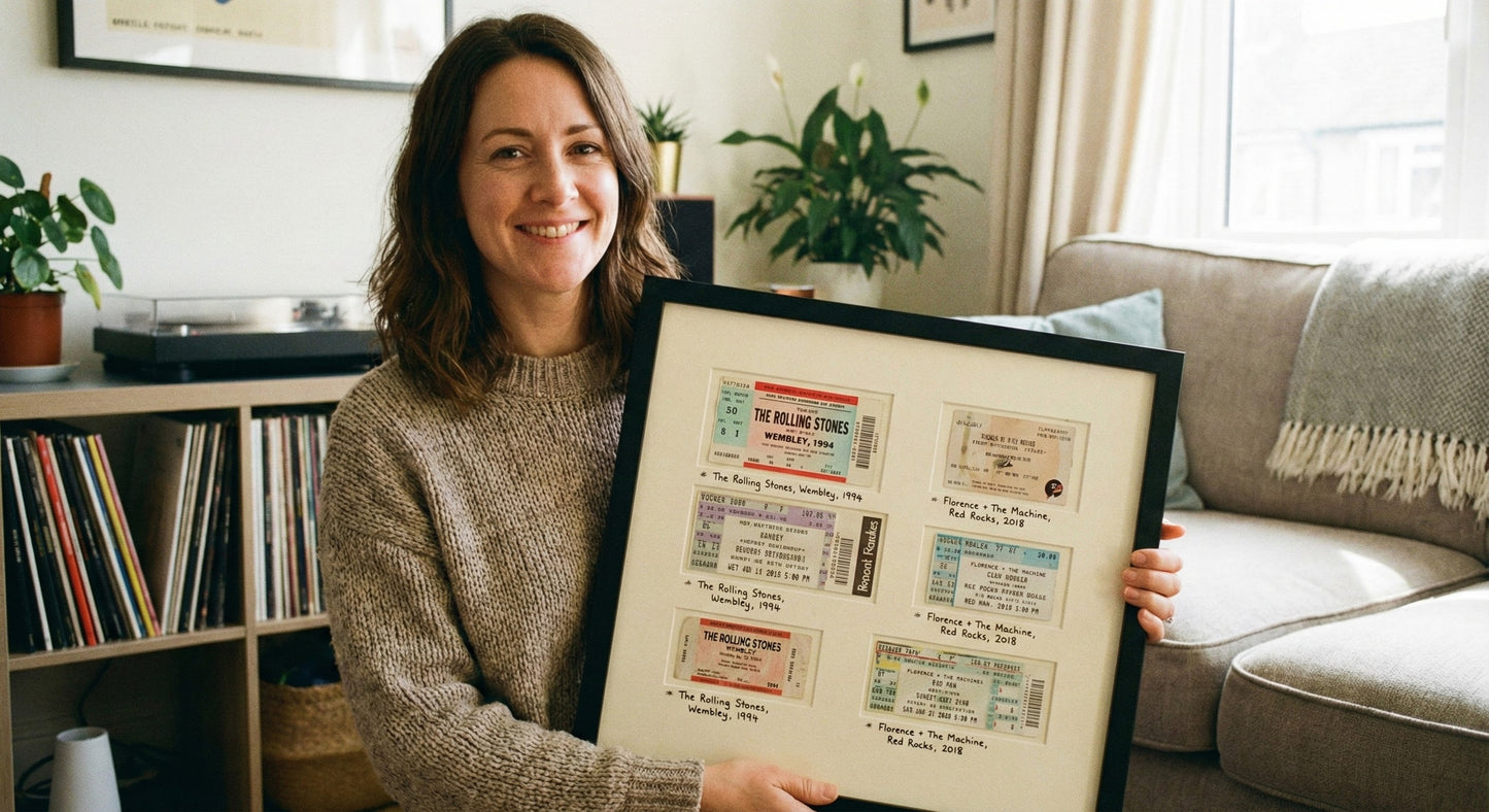 Ticket and Photo Memory Frame (Style 9) - angle view